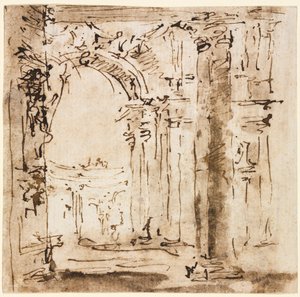Paar tekeningen: Schets van het labyrint van de Villa Pisani en Piazza San Marco