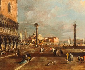Piazza San Marco richting San Giorgio Maggiore door Francesco Guardi