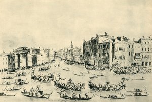 Regatta op het Canal Grande, Venetië, midden-late 18e eeuw, 1943
