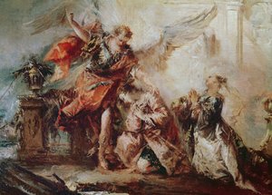Het huwelijk van Tobias (detail)