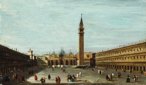 Het Piazza San Marco, Venetië, kijkend naar het oosten door Francesco Guardi