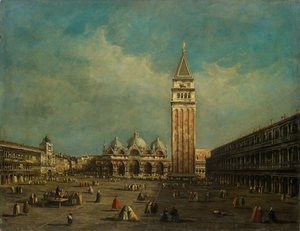 Het Piazza San Marco in Venetië door Francesco Guardi