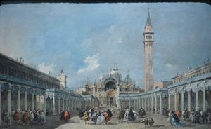 Het feest van de Hemelvaart op het Piazza San Marco, c.1775 door Francesco Guardi