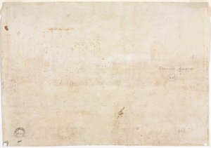 Drie Schetsen van Bogen (verso) door Francesco Guardi