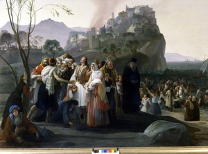 De vluchtelingen van Parga (1826 - 1831) (aflevering de Onafhankelijkheid van Griekenland). Milaan, Moderne Kunstgalerij. door Francesco Hayez