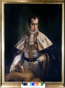 Portret van Ferdinand I (1793 - 1875), keizer van Oostenrijk door Francesco Hayez (1791 - 1882). Museo del Risorgimento. Milaan door Francesco Hayez
