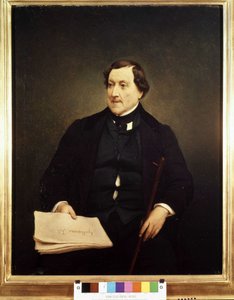 Portret van Gioacchino Rossini (1792-1868) - door Hayez, Brera Museum, Milaan