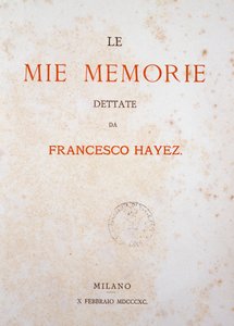 Titelpagina van Mijn Herinneringen door Francesco Hayez