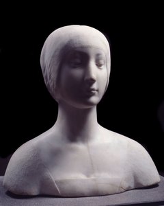 Buste van een jonge vrouw genaamd Beatrice d