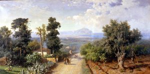 De omgeving van Palermo. Schilderij door Francesco Lojacono.