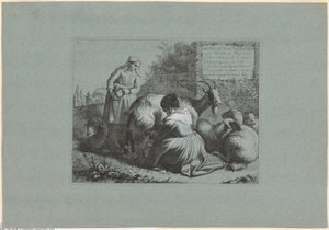 Plaat 1, uit De set van 12 pastorale scènes