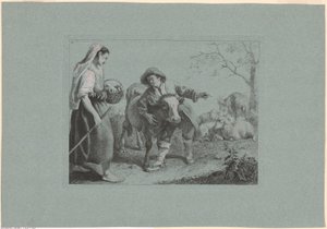 Plaat 2, uit De set van 12 pastorale scènes