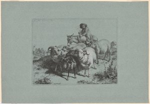 Plaat 9, uit De set van 12 pastorale scènes