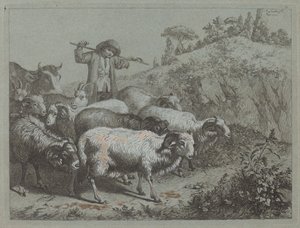 Herder met zijn kudde