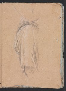 Verona Schetsboek: Draperiestudie met elleboog (pagina 5) door Francesco Lorenzi
