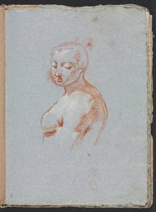 Verona schetsboek: Vrouwelijk naakt pagina 27, 1760 door Francesco Lorenzi