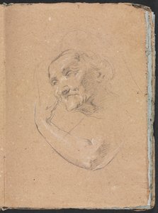 Verona Schetsboek: Hoofd van een vrouw met linkerarm (pagina 13) door Francesco Lorenzi