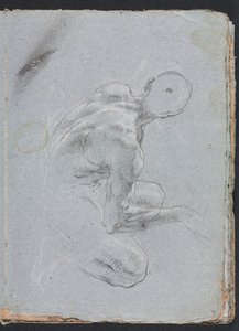Verona Schetsboek: Mannelijk naakt van achteren (pagina 9) door Francesco Lorenzi
