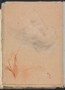 Verona Schetsboek: Naakt mannelijk torso met draperie pagina 16, 1760 door Francesco Lorenzi