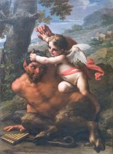 De strijd tussen Cupido en Pan