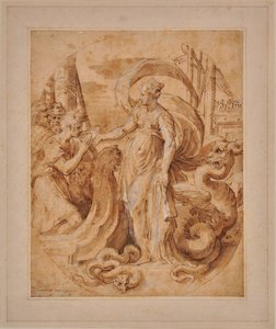 Circe en de metgezel van Odysseus door Francesco Mazzuoli