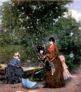 Dames in het Bois de Boulogne, Parijs