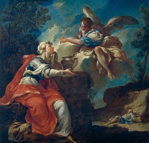 Engel troost Hagar in de woestijn