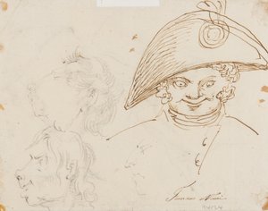 Pagina met karikaturen door Francesco Nenci