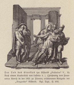 De dood van Eteocles door Francesco Nenci