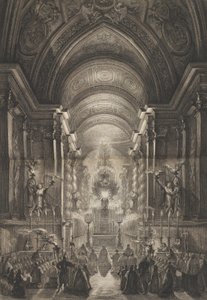 Ceremonie gehouden in de Cappella Paolina, Vaticaan door Francesco Piranesi