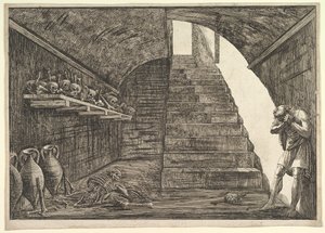 Gevangenisscène door Francesco Piranesi
