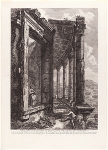 Zicht op de Deur en Peristyle van de Tempel van Vesta