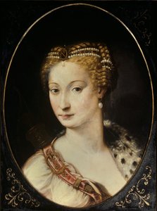 Portret van Diane de Poitiers (1499-1566), Dame van Breze, Hertogin van Valentinois. Schilderij door Francesco Primaticcio, bekend als De Primatice (1504-1570) door Francesco Primaticcio
