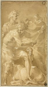 Offer van een stier door Francesco Primaticcio