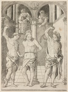 De geseling, plaat 7 uit het leven van de Maagd en Christus door Francesco Rosselli