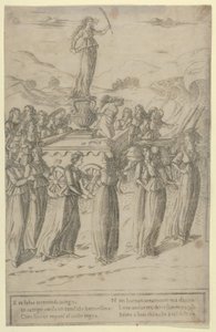 De triomf van kuisheid, ca. 1480-90 door Francesco Rosselli