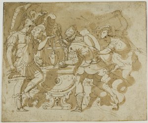 Camillus valt Brennus aan
