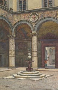 Binnenplaats van het Palazzo Vecchio, Florence, 19e eeuw