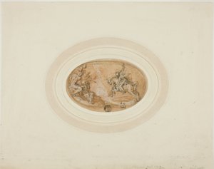 Marcus Curtius springt in de afgrond door Francesco Salviati