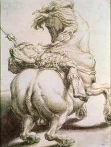 Ruiter doorboord door een speer, 16e eeuw door Francesco de Rossi Salviati Cecchino