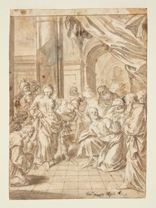 Christus en de Overspelige Vrouw door Francesco Saverio Mergolo