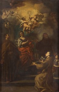 Aanbidding van de Eucharistie door Francesco Solimena