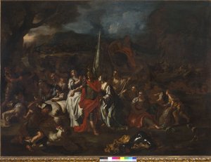 David, Overwinnaar van de Amalekieten door Francesco Solimena