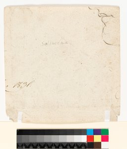 Tekening op de achterkant van het papier (verso), voor 1747