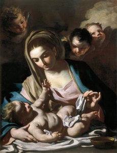 Madonna met kind door Francesco Solimena