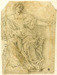 Zittende vrouwelijke figuur door Francesco Solimena
