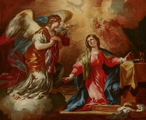 De annunciatie door Francesco Solimena