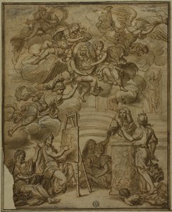 Titelpagina met Portret van Onderkoning van Napels door Francesco Solimena