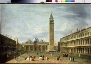 Het San Marcoplein in Venetië door Francesco Tironi