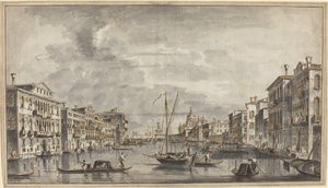 Het Grote Kanaal richting de Salute en de Dogana door Francesco Tironi
